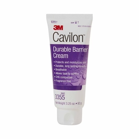 3M Cavilon Skin Protectant 3.25 oz. Tube Unscented Cream CHG Compatible, 12PK 3355
